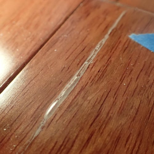 blistered hardwood finish